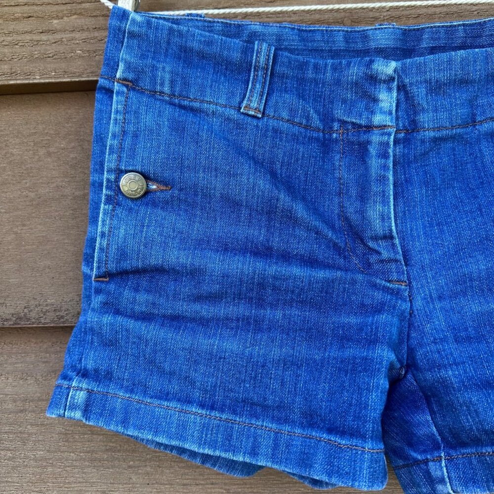 J Crew Womens Denim Shorts Size 2 With Front & Back Pockets Button Details Cotto - Picture 5 of 8